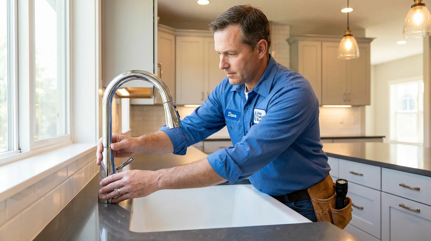 Kitchen faucet installation by Johns Plumbing LLC in Belle Vernon